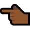 Backhand Index Pointing Left - Medium Black emoji on Microsoft